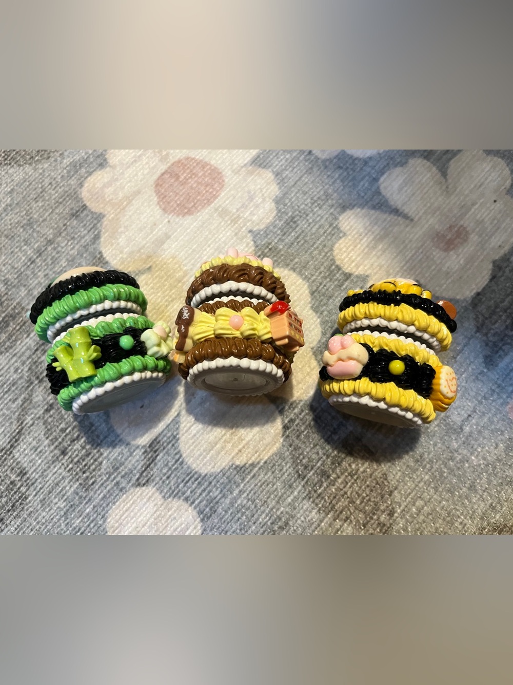 Unique Handmade Set of 3 Kawaii Mini Storage Containers Cute Gift Idea